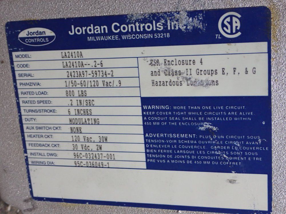 Jordan Controls Actuator