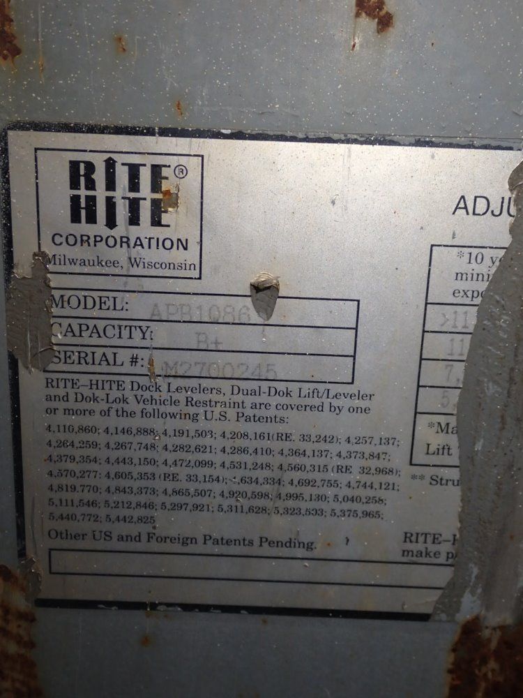 Rite Hite Dock Leveler