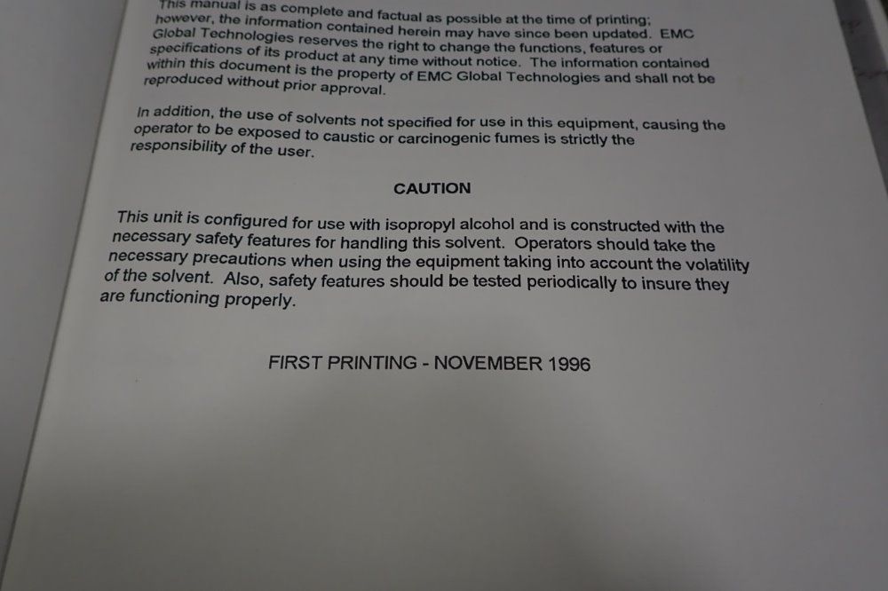 Emc Global Technologies 30 Ipa Stencil/screen Cleaning System - 30 Ipa