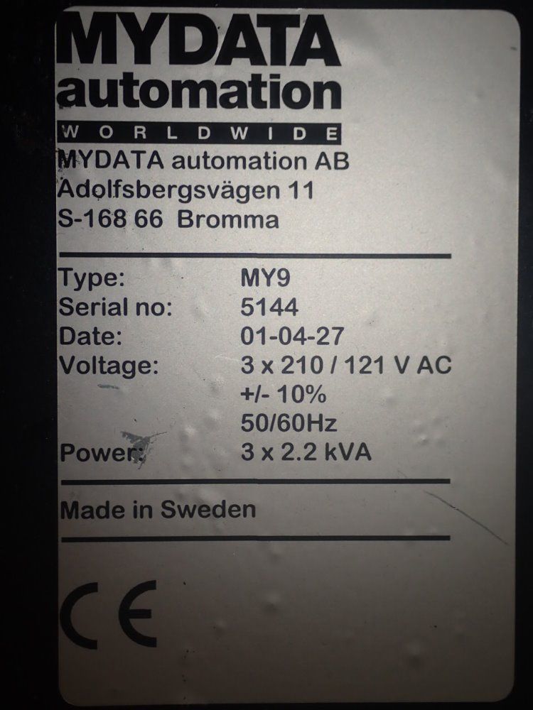 Mydata Automation 64" My9 Pick & Place Machine - My9