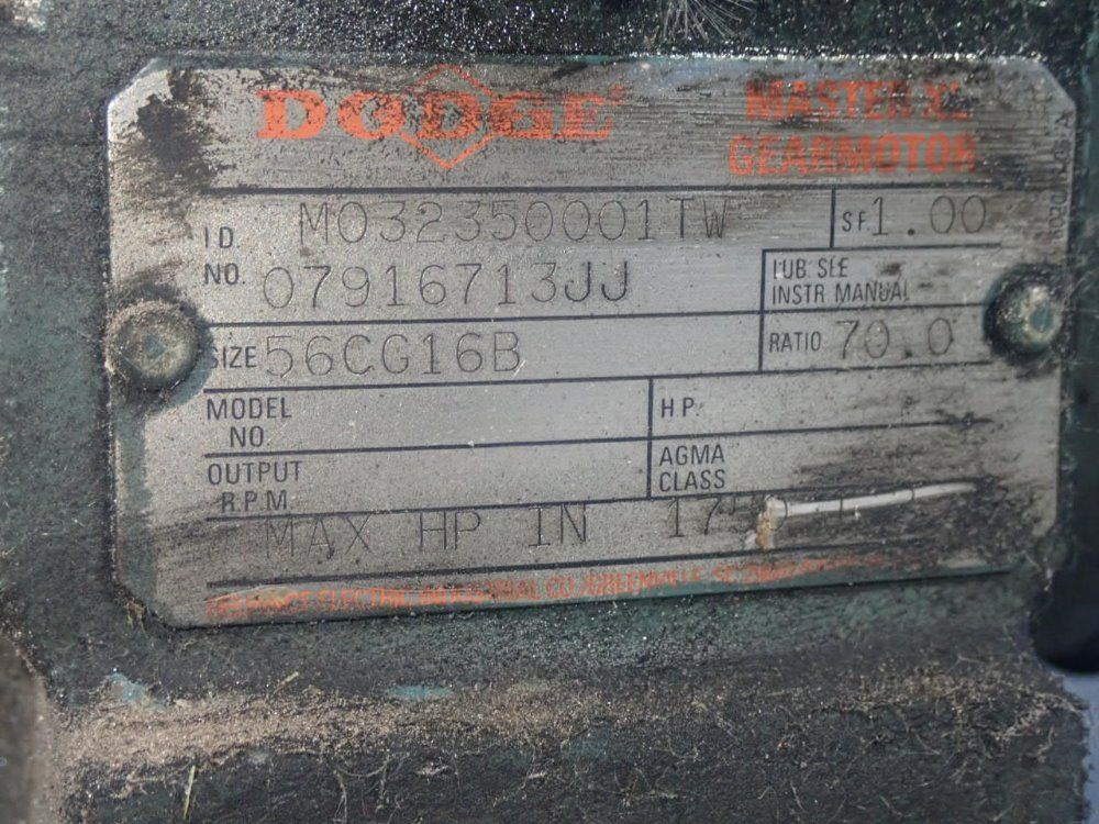 Dodge/master Reeves Gear Reducer