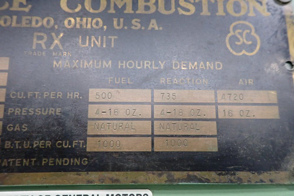 Surface Combustion 1850 Deg F Natural Gas Carburizing Furnace