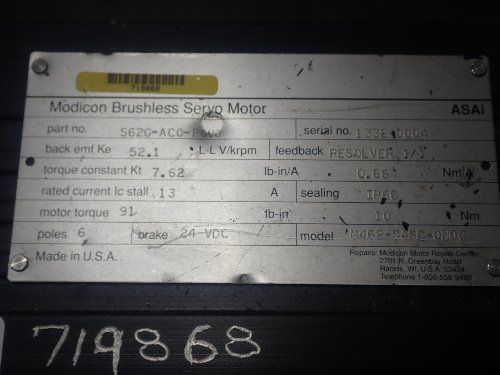 Modicon Brushless Servo Motor