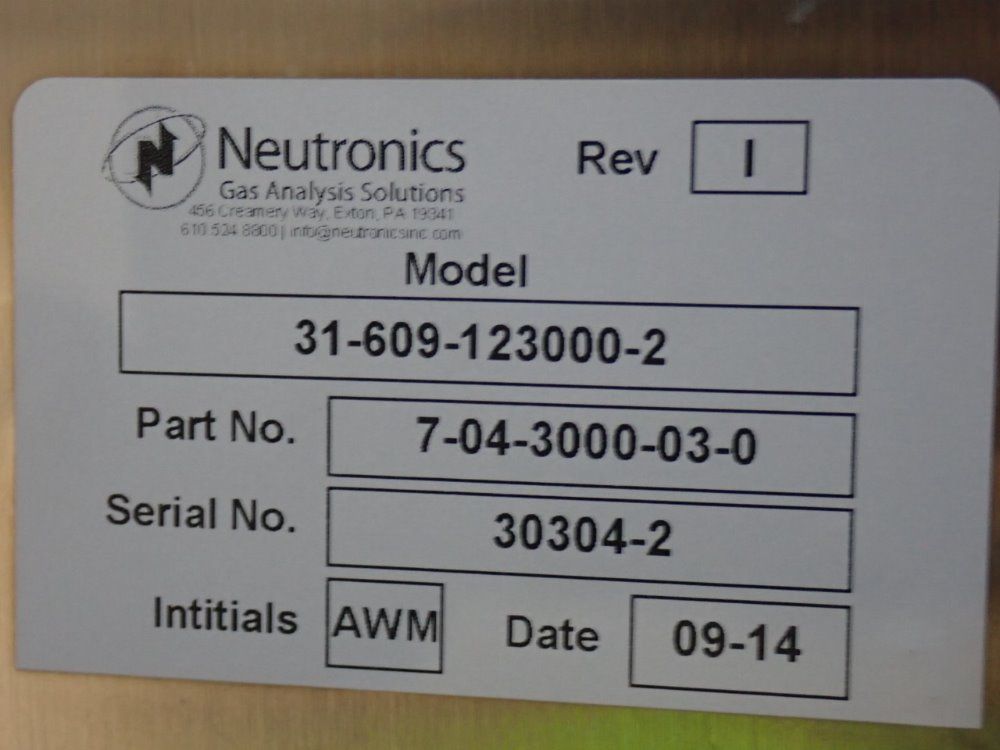 Neutronics/ntron Gas Analyzer