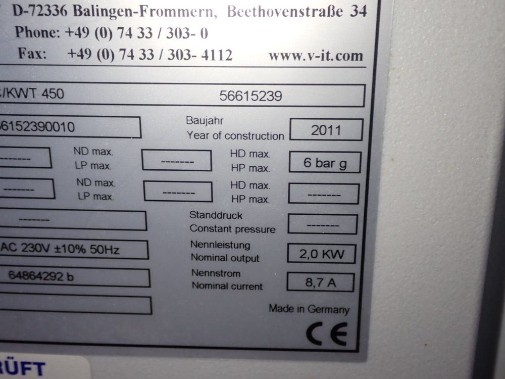 Votsch 34" X 23" X 29" Id Salt Spray Test Chamber - Vsc/kwt450