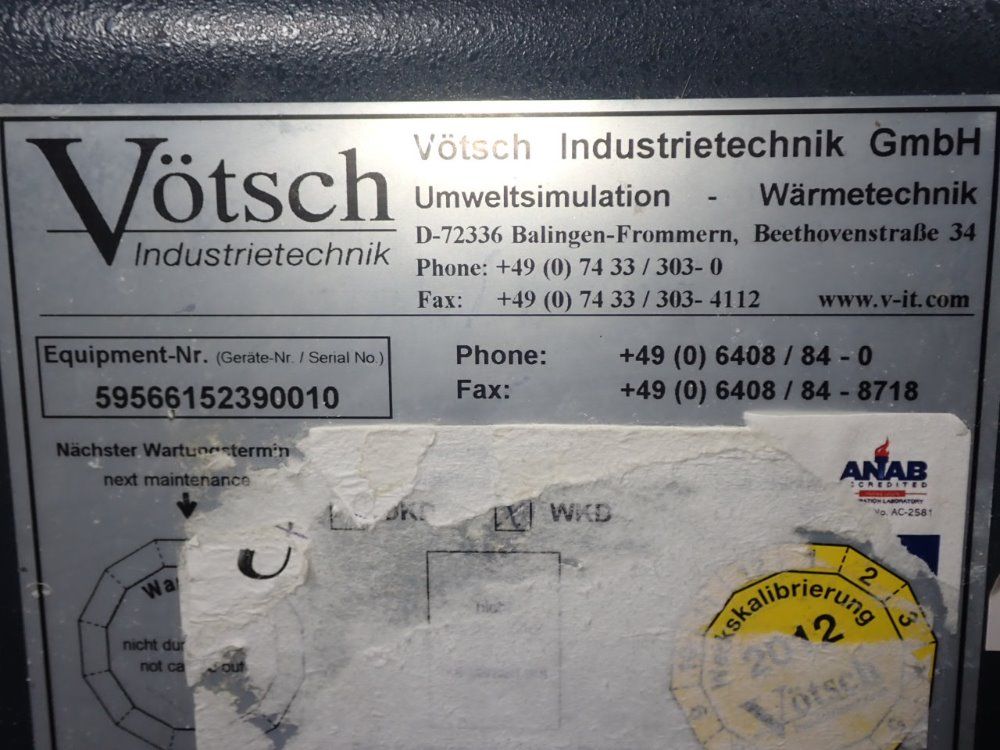 Votsch 34" X 23" X 29" Id Salt Spray Test Chamber - Vsc/kwt450