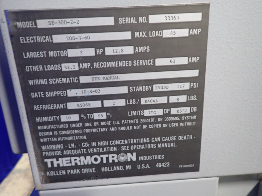 Thermatron Humidity Chamber