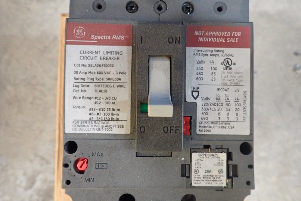 Ge Industrial Solutions 60a Circuit Breaker - Spectra Rms