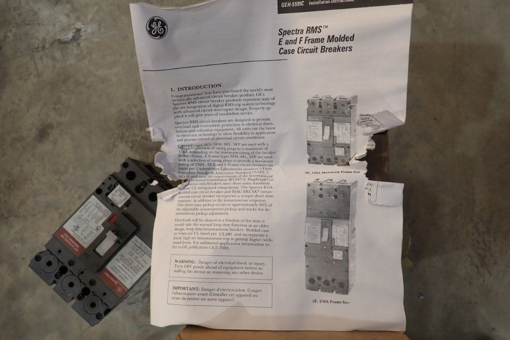 Ge Industrial Solutions 60a Circuit Breaker - Spectra Rms