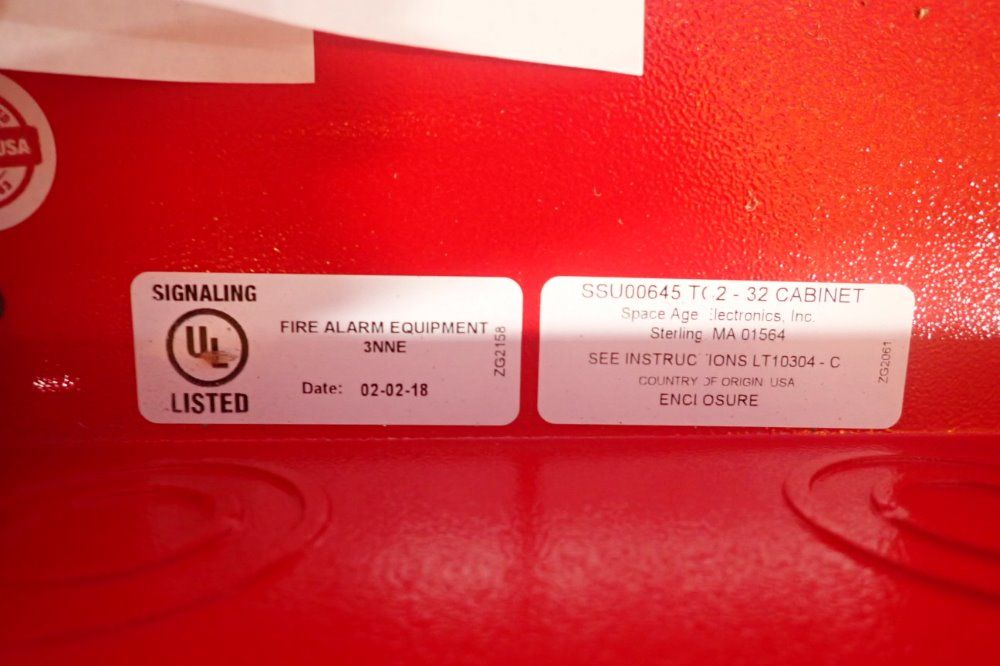 Space Age Electronics 32 Fire Alarm Terminal Cabinet - S5j00645 To 2-32