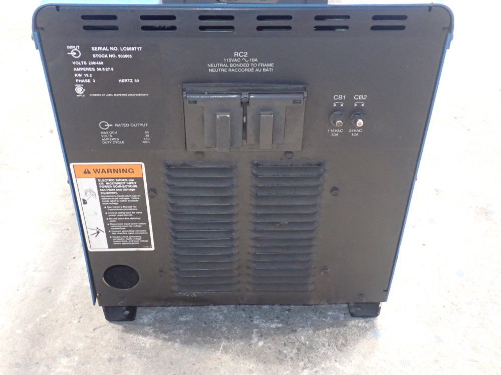 Miller 50.8a/19.2kw Arc Welder - Invision 456p