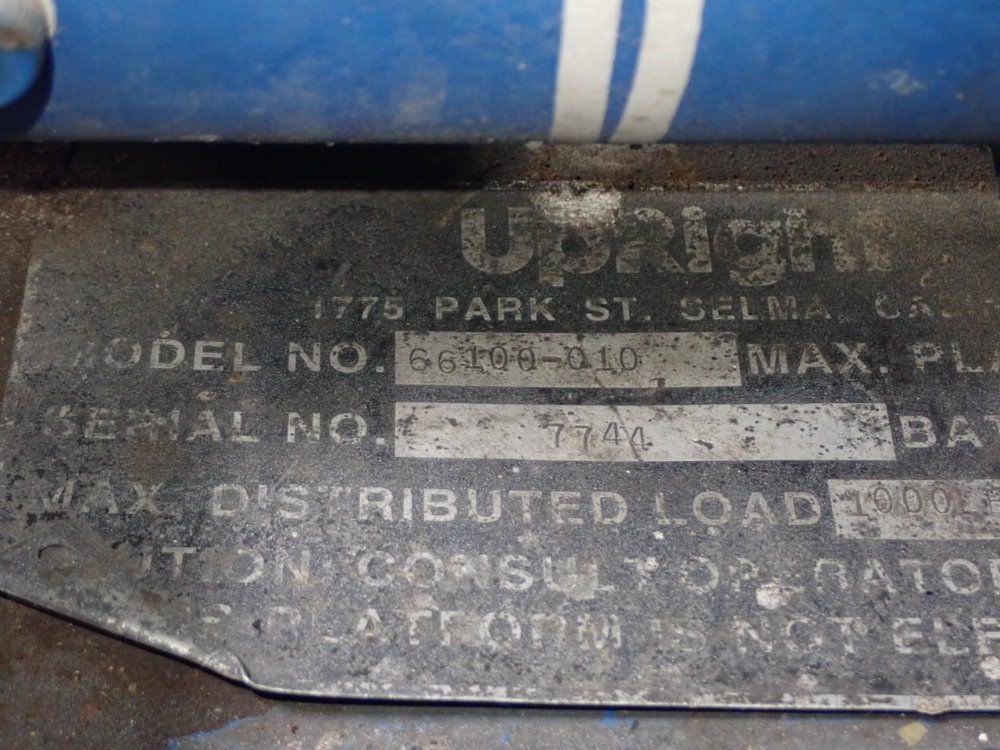 Upright 1000 Lbs 66100-010 Scissor Lift - 66100-010