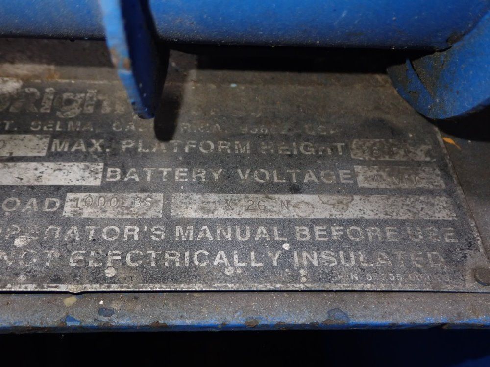 Upright 1000 Lbs 66100-010 Scissor Lift - 66100-010