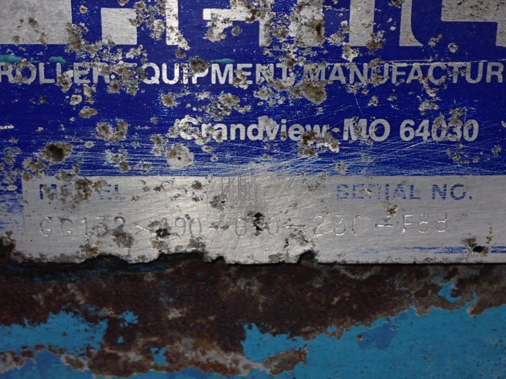 Remco Rollmaster 48" X 192" Gg132 Groover / Rubber Grinder - Gg132