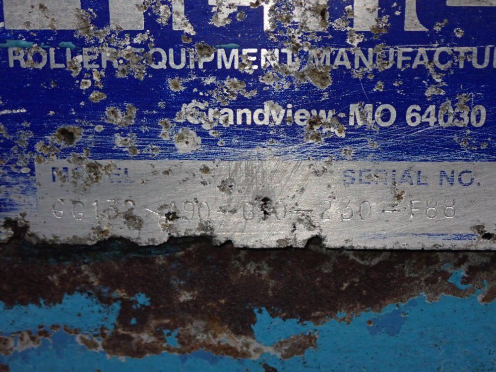 Remco Rollmaster 48" X 192" Gg132 Groover / Rubber Grinder - Gg132