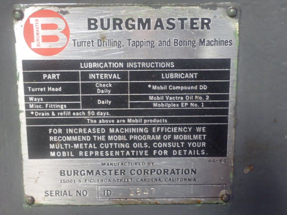 Burgemaster Turret Drill