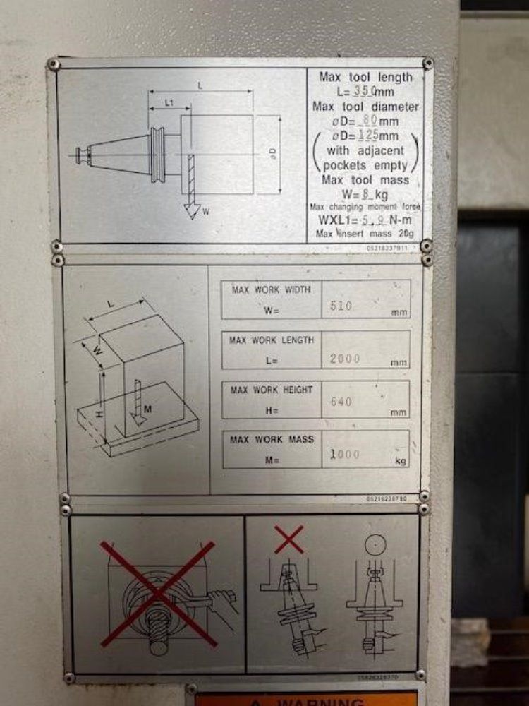Mazak 51.18" X 21.65" Table Vcn-510c Cnc Vertical Machining Center - Vcn-150c