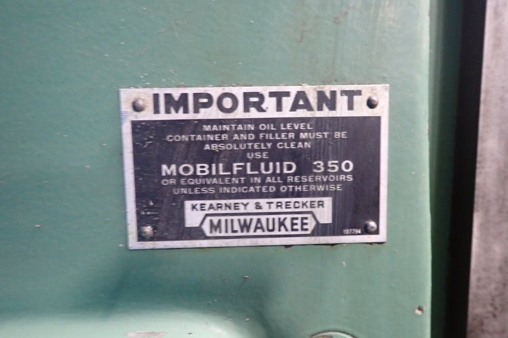 Kearney & Trecker 63 1/2" X 12" Horizontal Mill