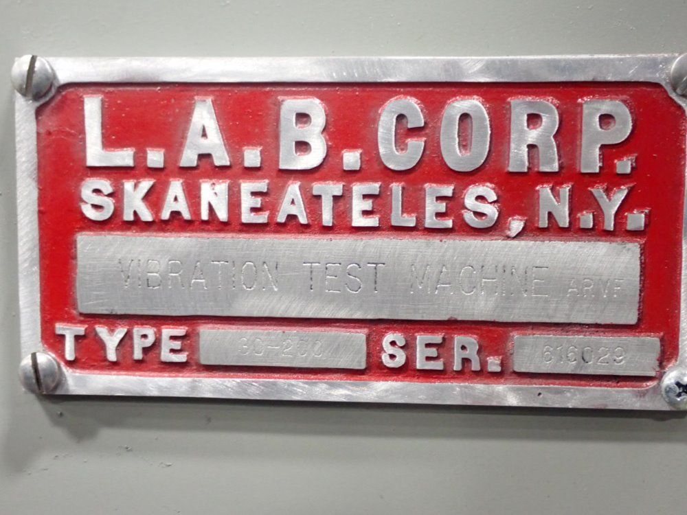 L A B Corp Vibration Test Machine