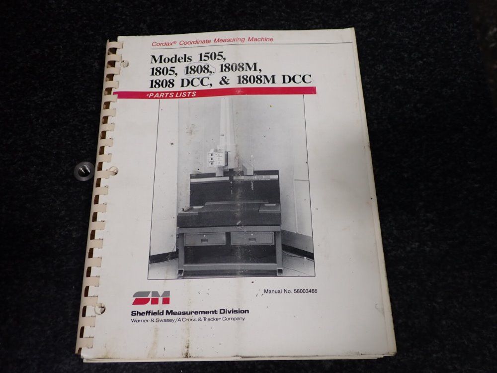 Sheffield Measurement 54" X 24" X 8" 1808-mea Cmm - 1808-mea