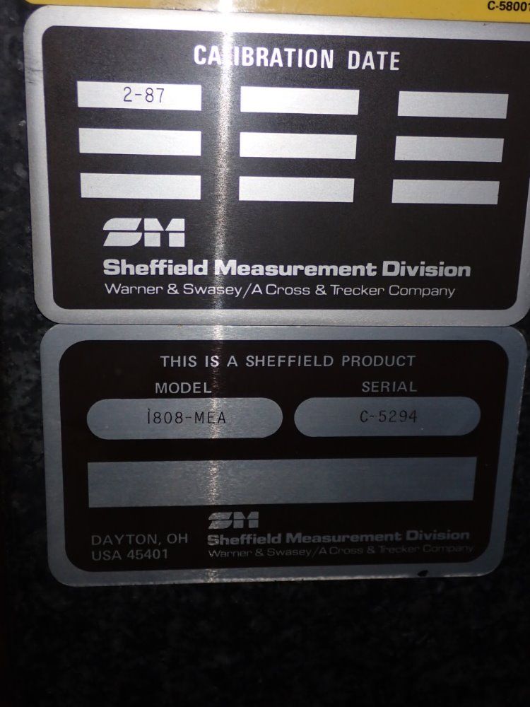 Sheffield Measurement 54" X 24" X 8" 1808-mea Cmm - 1808-mea