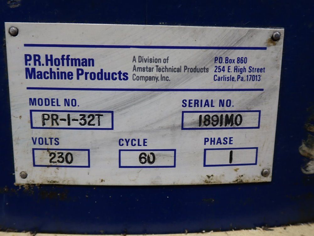P.r. Hoffman Machine 18" Dia Lapper - Pr-1-32t