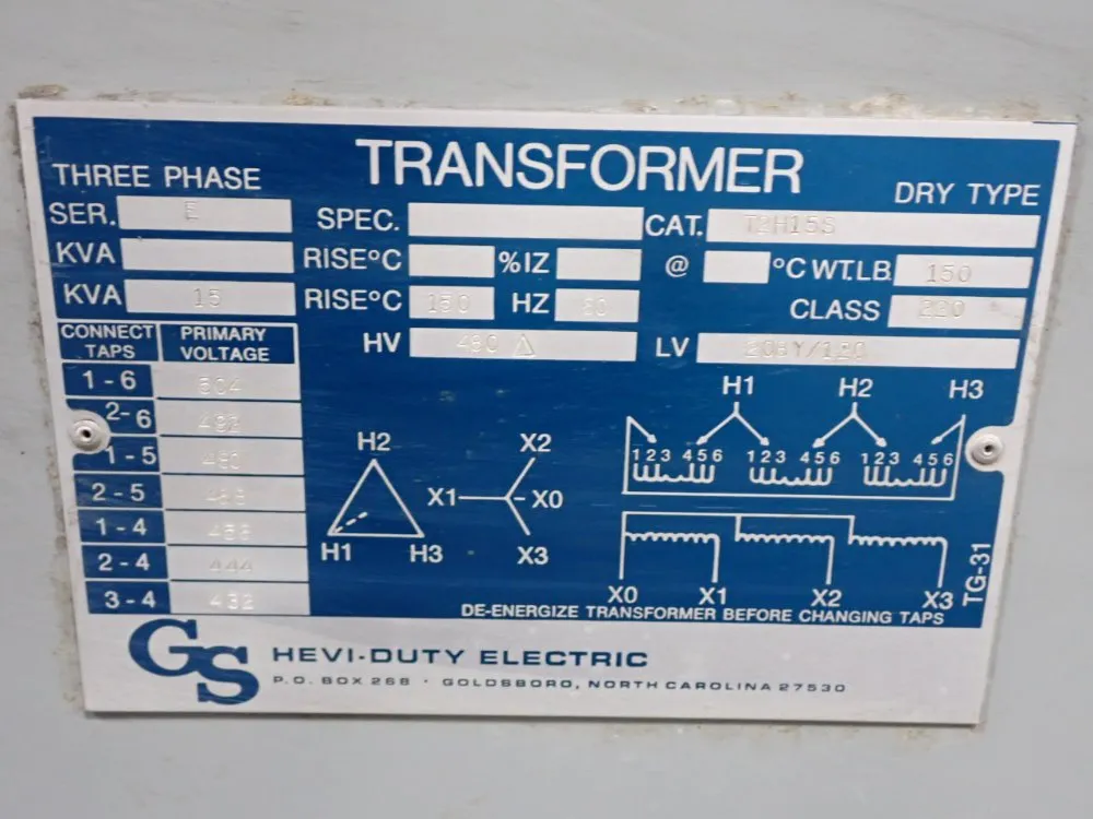 Hevi Duty Electric Transformer