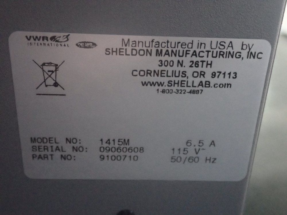 Vwr/sheldon Vacuum Oven