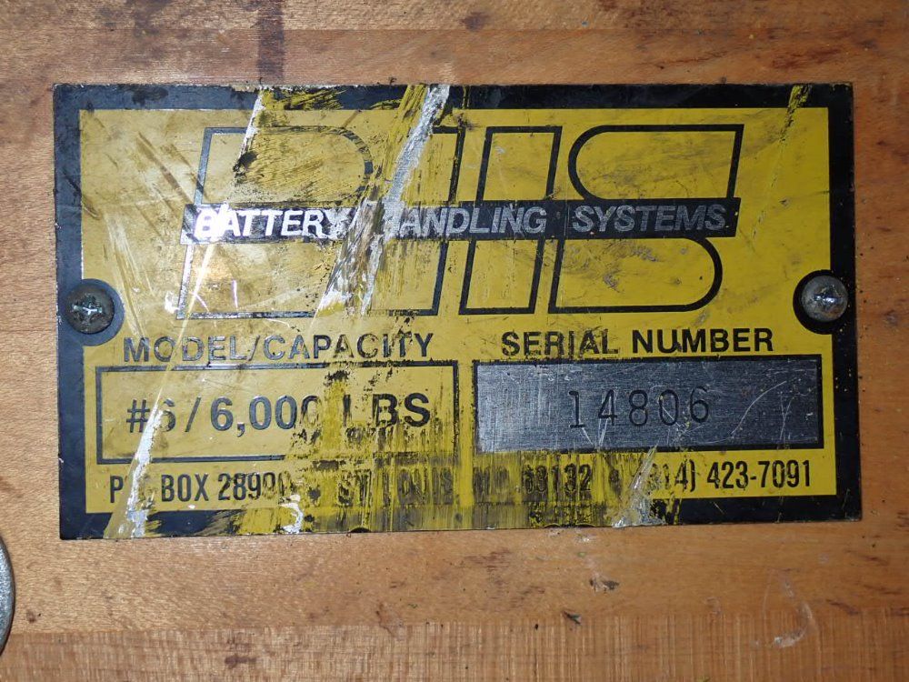 Bhs/battery Handling Systems 6000# Load Bar - 6/6000lbs