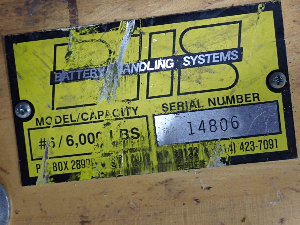 Bhs/battery Handling Systems 6000# Load Bar - 6/6000lbs