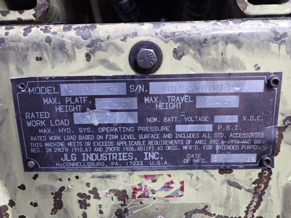 Jlg 750 Lbs Cm-2033 Scissor Lift - Cm-2033