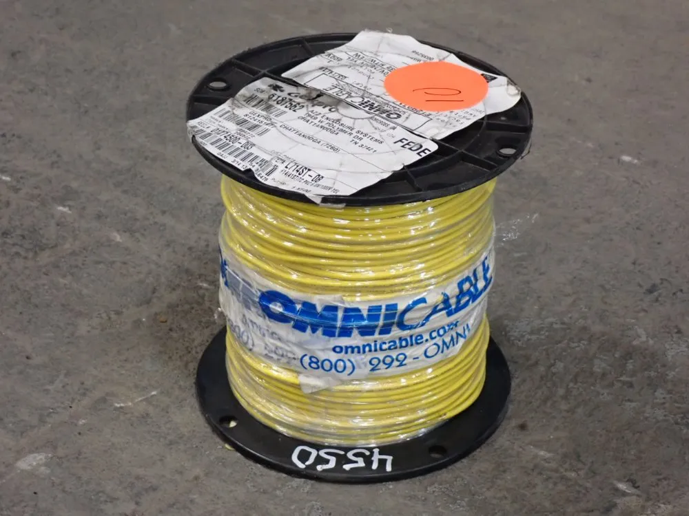 Omni Cable 600v-1000v Adc 14 Awg Yellow Copper Wire - Bc-5w2 Or Mtw