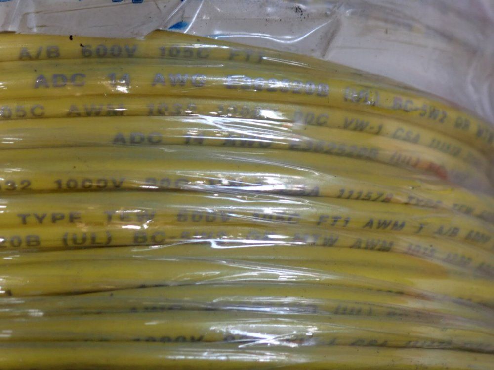 Omni Cable 600v-1000v Adc 14 Awg Yellow Copper Wire - Bc-5w2 Or Mtw