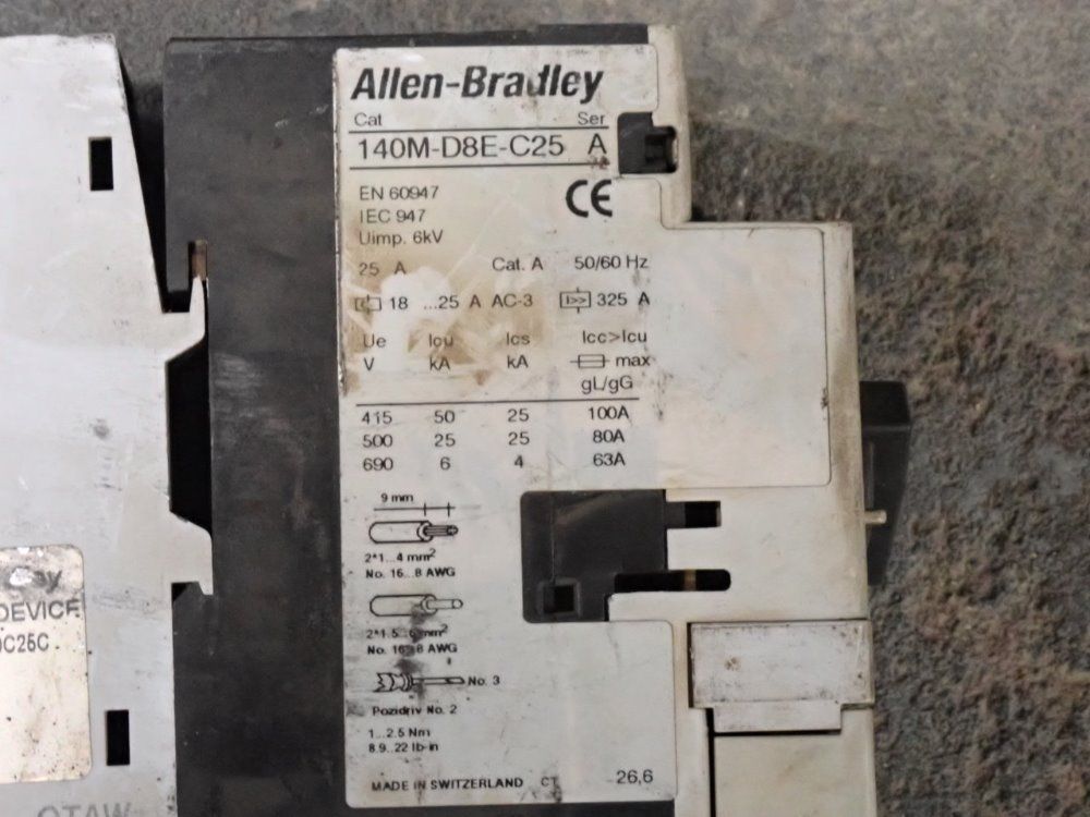 Allen Bradley Manual Combination Motor Controller Complete Device