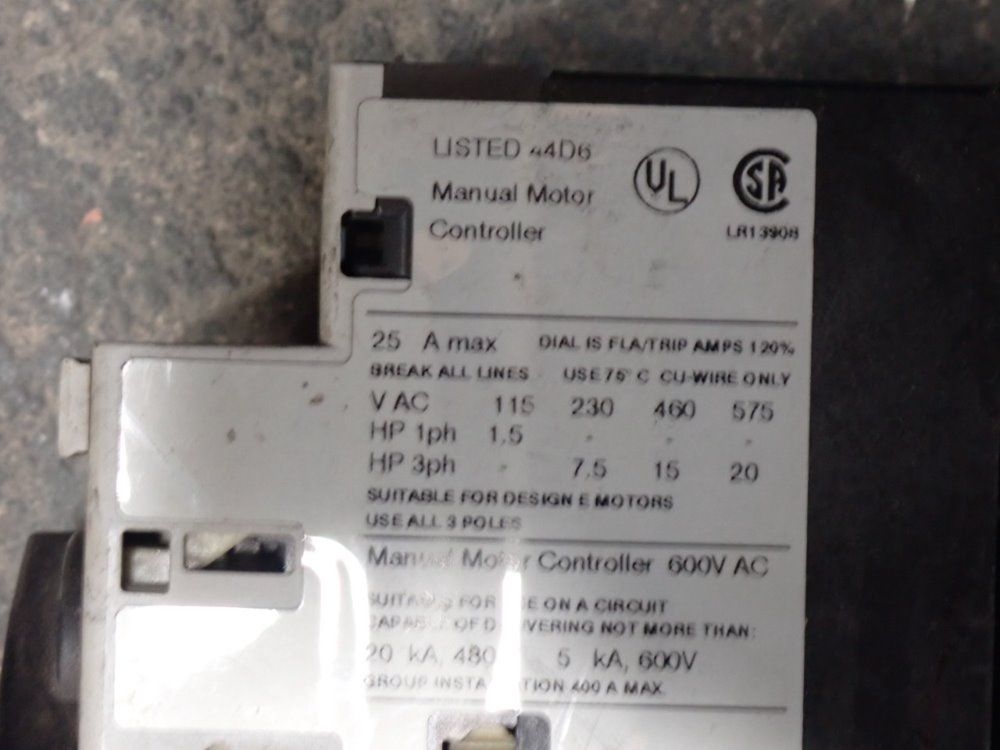 Allen Bradley Manual Combination Motor Controller Complete Device