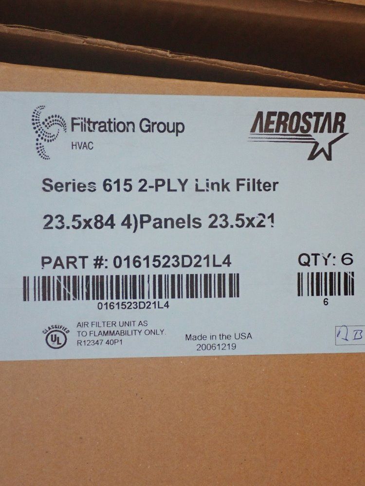 Aerostar 23.5"x84" (4 Panels: 23.5"x21") 2-ply Hvac Link Filters - 0161523d21l4