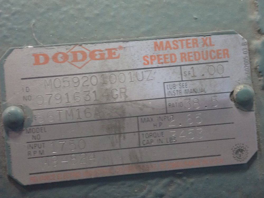 Reliance Electric Industrial Co. 1 Hp Gear Drive - Easy Clean Plus