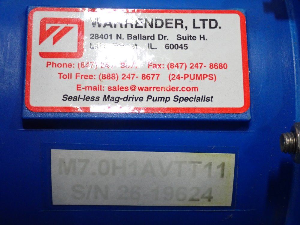 Warrender Ltd. Centrifugal Pump - M7.0h1avtt11