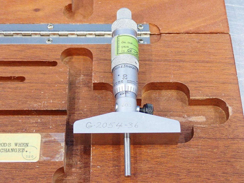 Brown & Sharpe 0-3", .001" Increments Depth Micrometer - 603