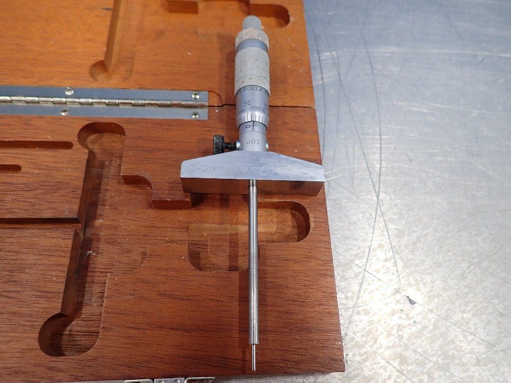 Brown & Sharpe 0-3", .001" Increments Depth Micrometer - 603