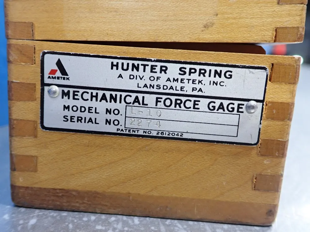 Hunter Spring Mechanical Force Gage - L-10