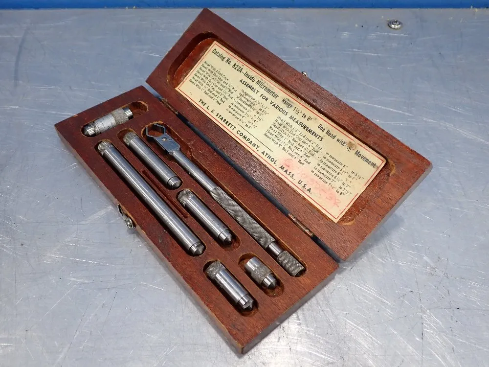 Starrett 1 1/2 - 8", .001" Inside Micrometer - No. 823a