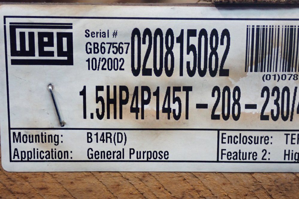 Weg 1.5 Hp Motor - Z000158tep316ss/020815082