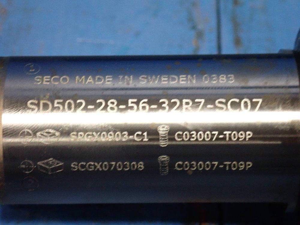 Seco Cutting Diameter: 1.102" Od Indexable Drill - Sd502-28-56-32r7-sc07