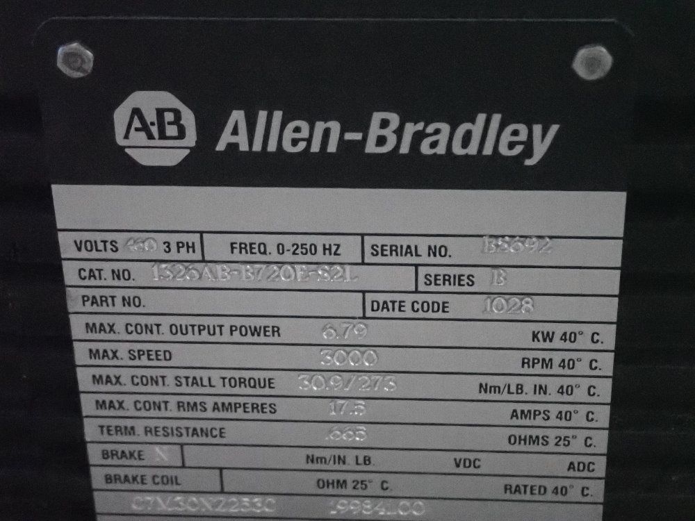 Allen-bradley Servo Motor - 1326ab-b720e-s2l