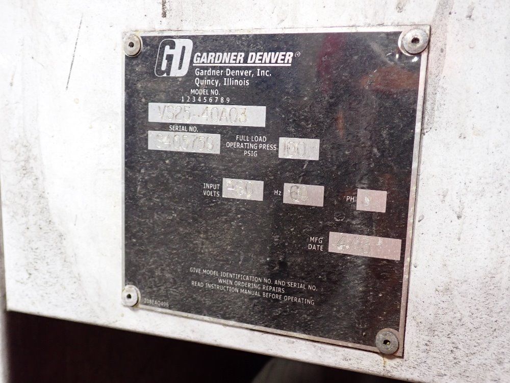 Gardner Denver 57.9 Hp Air Compressor - Vs25-40a03