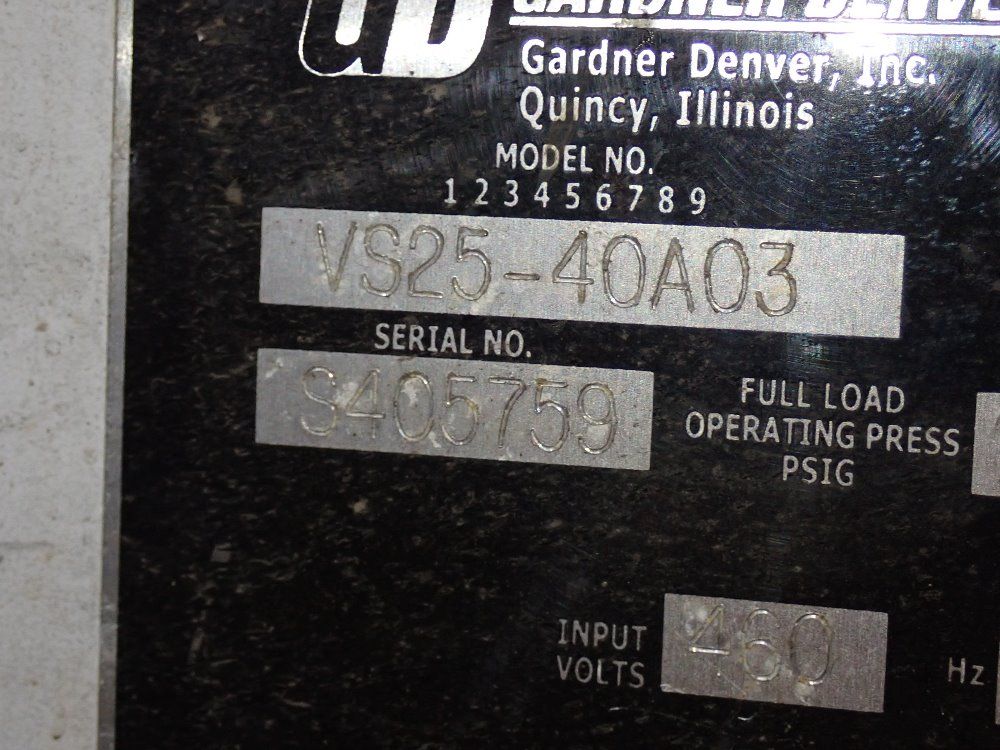 Gardner Denver 57.9 Hp Air Compressor - Vs25-40a03