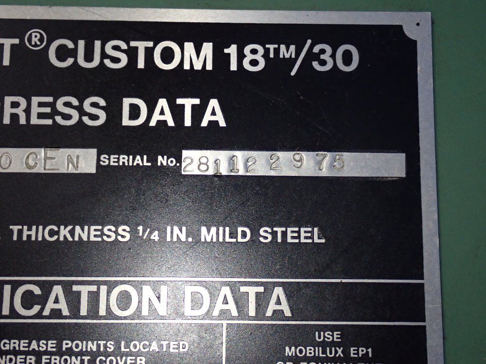 Strippit Houdaille Punch Press - Custom 18/30