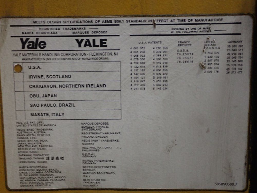 Yale 4000lbs Electric Lift - Nro4aenl36teo95