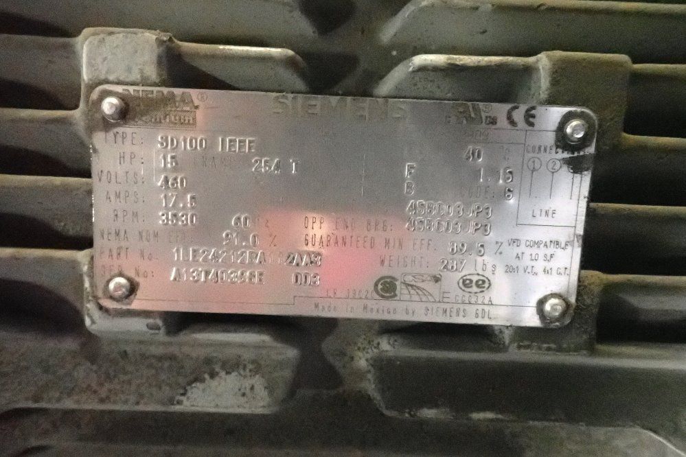 Chicago/siemens 15 Hp Blower - Sd1001eee